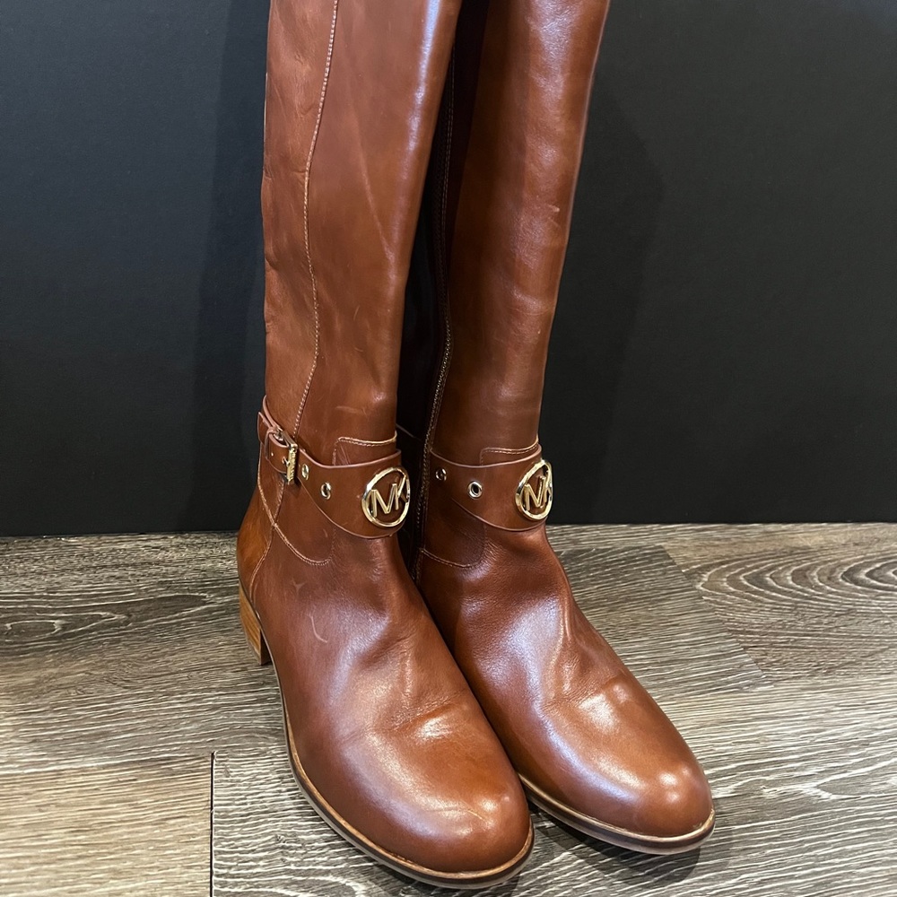 Michael Kors Leather Riding Boots